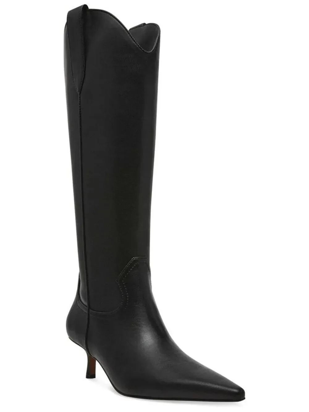 Revolve Steve Madden Britt Black Knee-High Pointed-Toe Boots Size 7.5